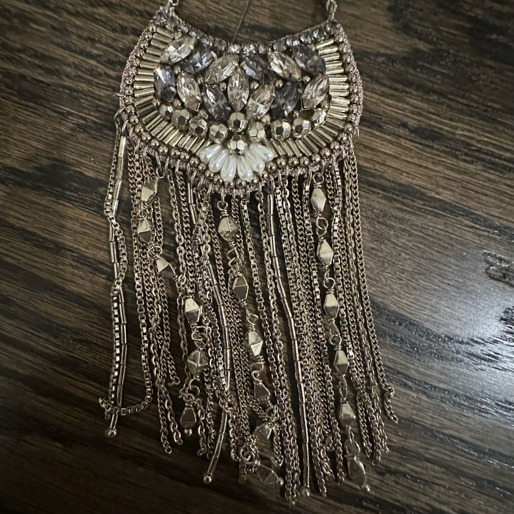 Stella & Dot Elegant Gold Statement Necklace